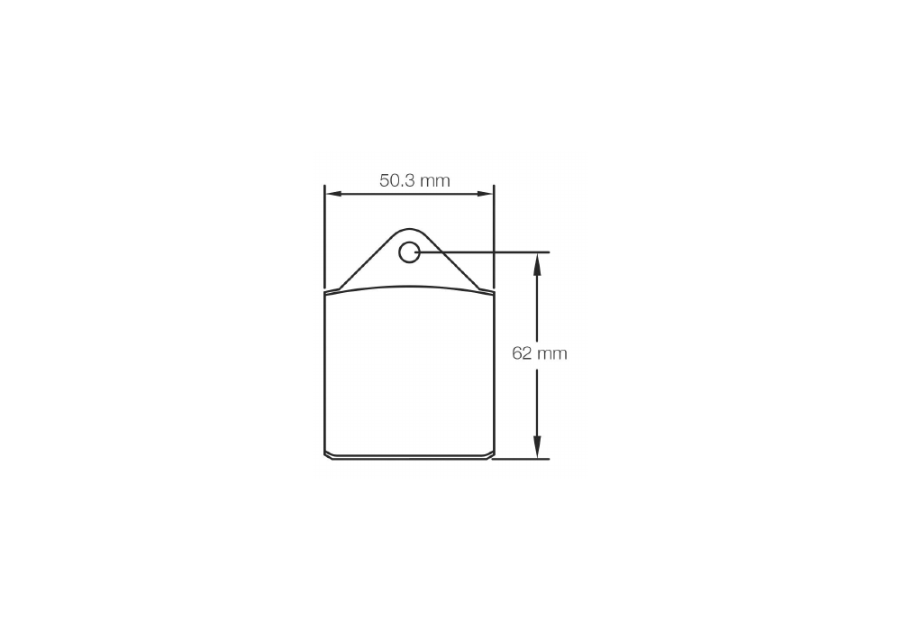 Pagid Racing Brake Pads – Shape 8056 (RSH 29E) - pad shape drawing