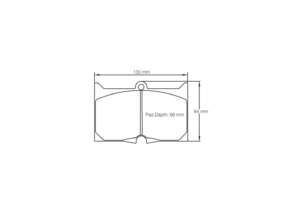 Pagid Racing Brake Pads – Shape 8059 (RSH 3) - pad shape drawing