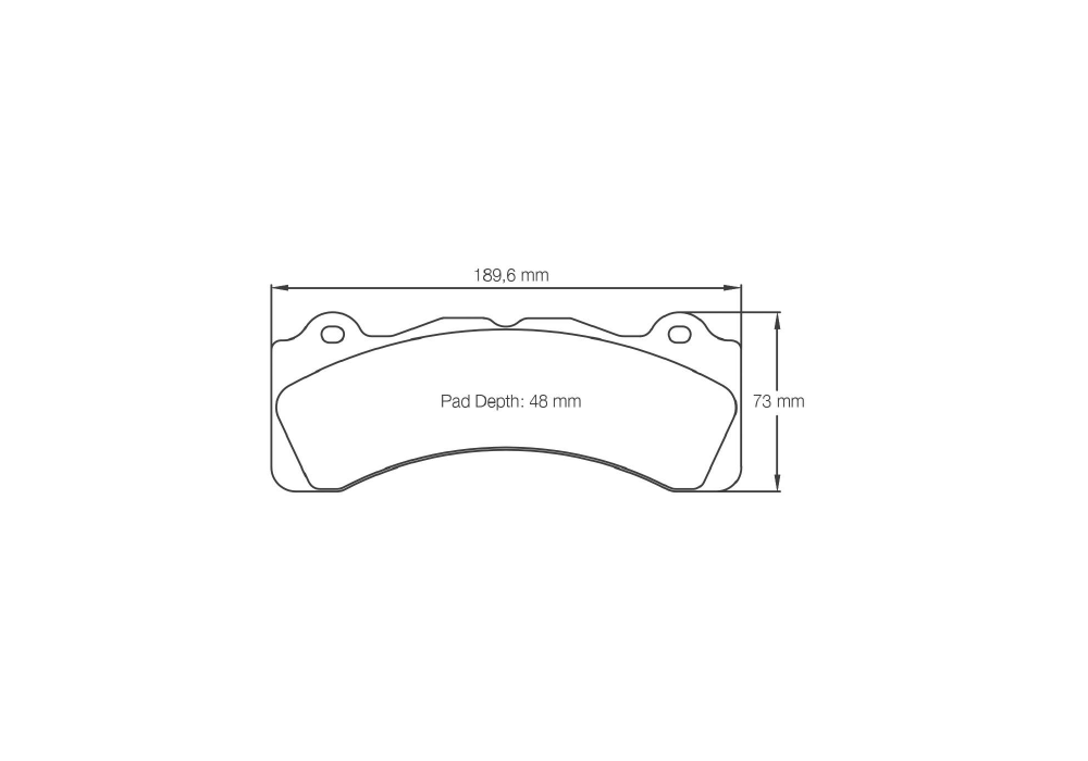 Pagid Racing Brake Pads – Shape 8061 (RSL 29) - pad shape drawing