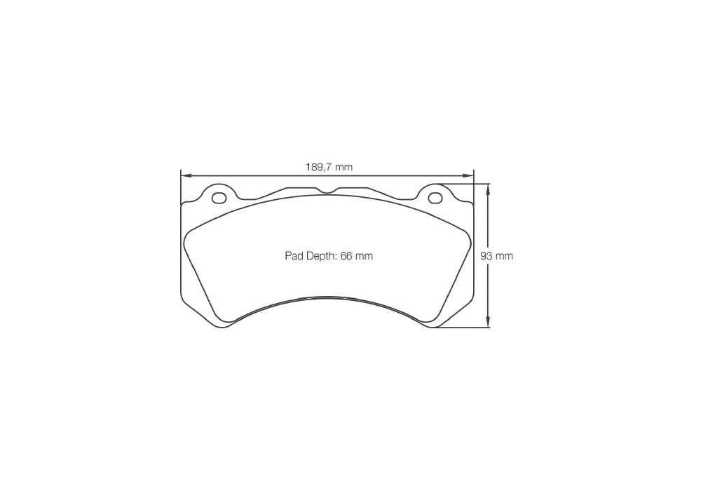 Pagid Racing Brake Pads – Shape 8081 (RSL 29, RSC 1, RSL 1) - pad shape drawing