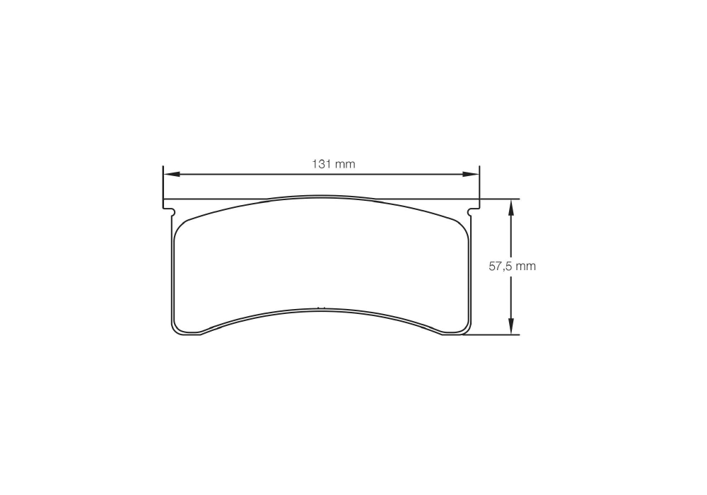 Pagid Racing Brake Pads – Shape 8086 (RSH 29E) - pad shape drawing