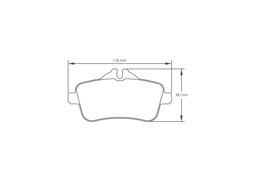 Pagid Racing Brake Pads – Shape 8189 (RSL 29) - pad shape drawing