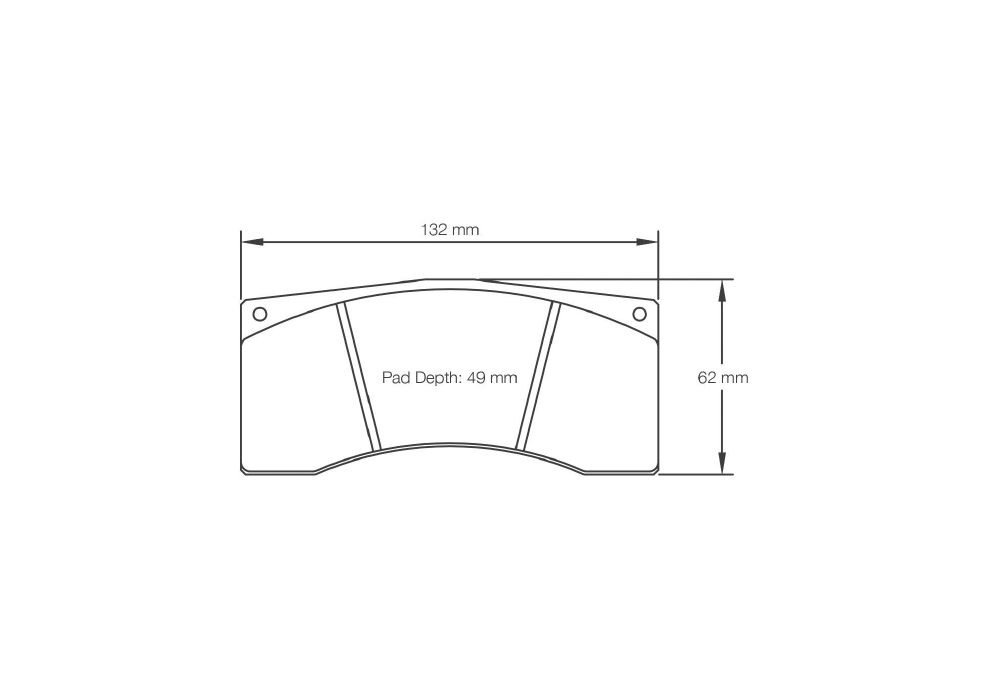 Pagid Racing Brake Pads – Shape 8191 (RSL 1) - pad shape drawing
